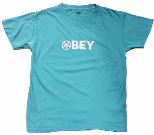 T-Shirt Obey Freedom Turquoise Tonic