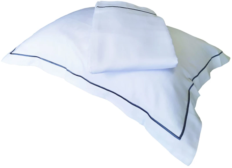 Μαξιλαροθήκη OXFORD Cotton Satin Plain Line TC310 Cotton 100% One Line 55x75