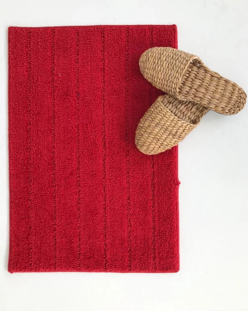 Micro Αντιολισθητικό Χαλάκι Μπάνιου Cozy 40x60cm 40x60cm Μπορντώ