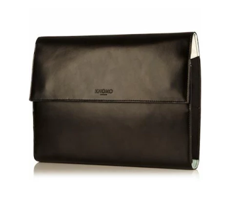 KNOMO Knomad Γνήσια Δερμάτινη τσάντα Sleeve για iPad 9-10", Smartphones and Tablets 10" - ΜΑΥΡΟ - KN-14-091-BLK