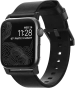 Nomad Horween Δερμάτινο Strap Modern για Apple Watch SERIES - 38mm/40mm/41mm - ΜΑΥΡΟ - NM1A31B000