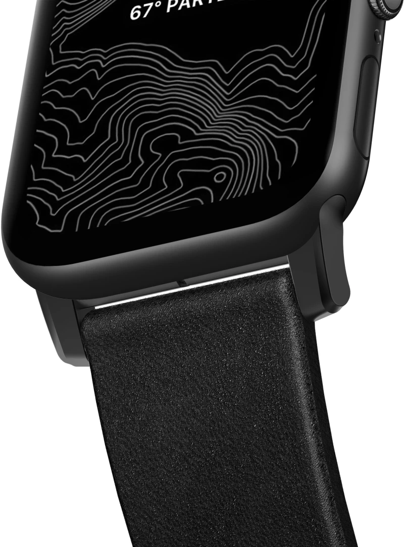 Nomad Horween Δερμάτινο Strap Modern για Apple Watch SERIES - 38mm/40mm/41mm - ΜΑΥΡΟ - NM1A31B000