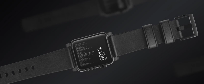 Nomad Horween Δερμάτινο Strap Modern για Apple Watch SERIES - 38mm/40mm/41mm - ΜΑΥΡΟ - NM1A31B000