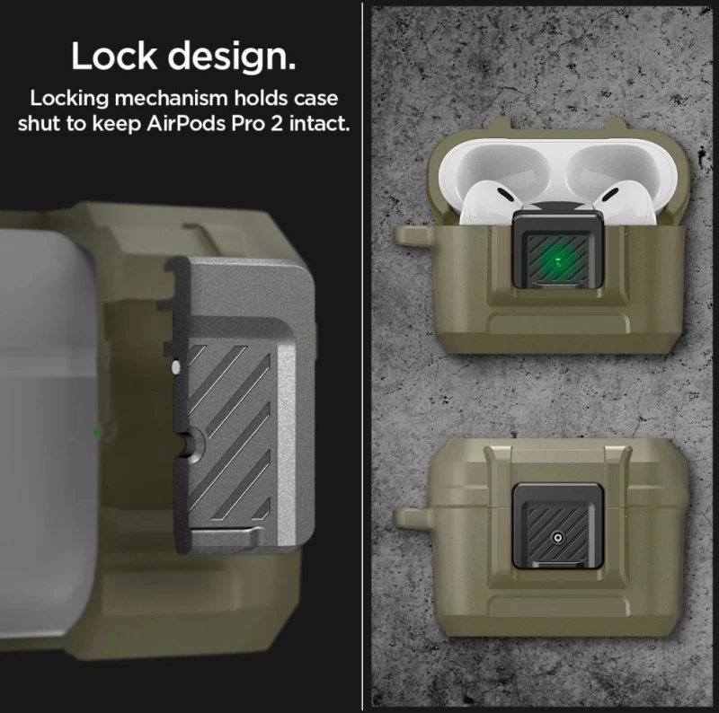 Θήκη Spigen SGP LOCK FIT για Apple AirPods PRO 1, 2 - ΧΑΚΙ - ACS05911
