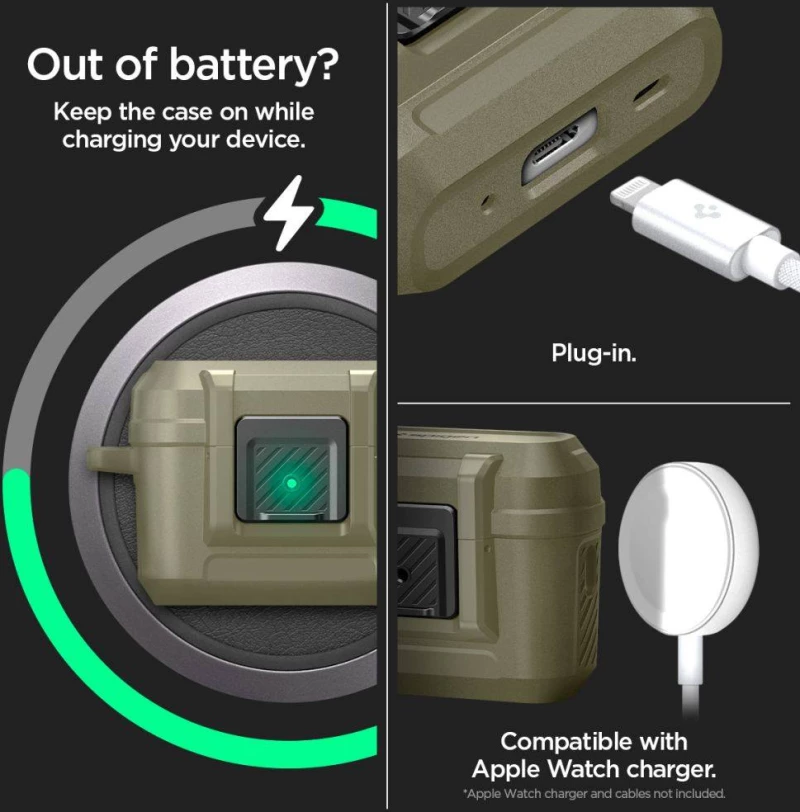 Θήκη Spigen SGP LOCK FIT για Apple AirPods PRO 1, 2 - ΧΑΚΙ - ACS05911