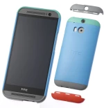 HTC HC C940 Double Dip Hard Shell Case for HTC M8 - ΜΠΛΕ