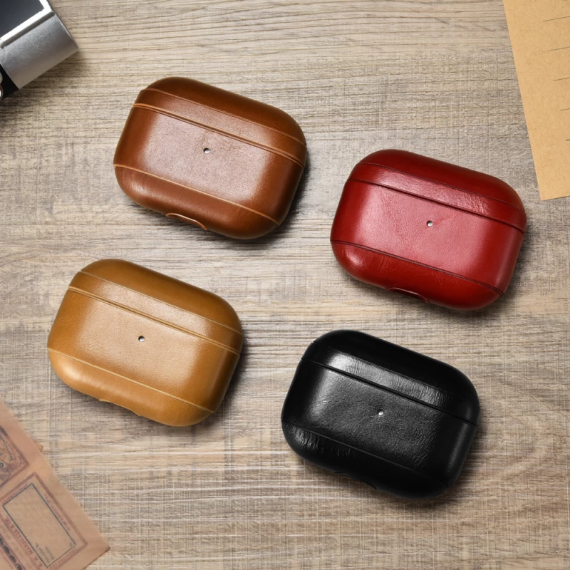 Θήκη iCarer Δερμάτινη για Apple AirPods Pro - KOKKINO - IAP045-RD