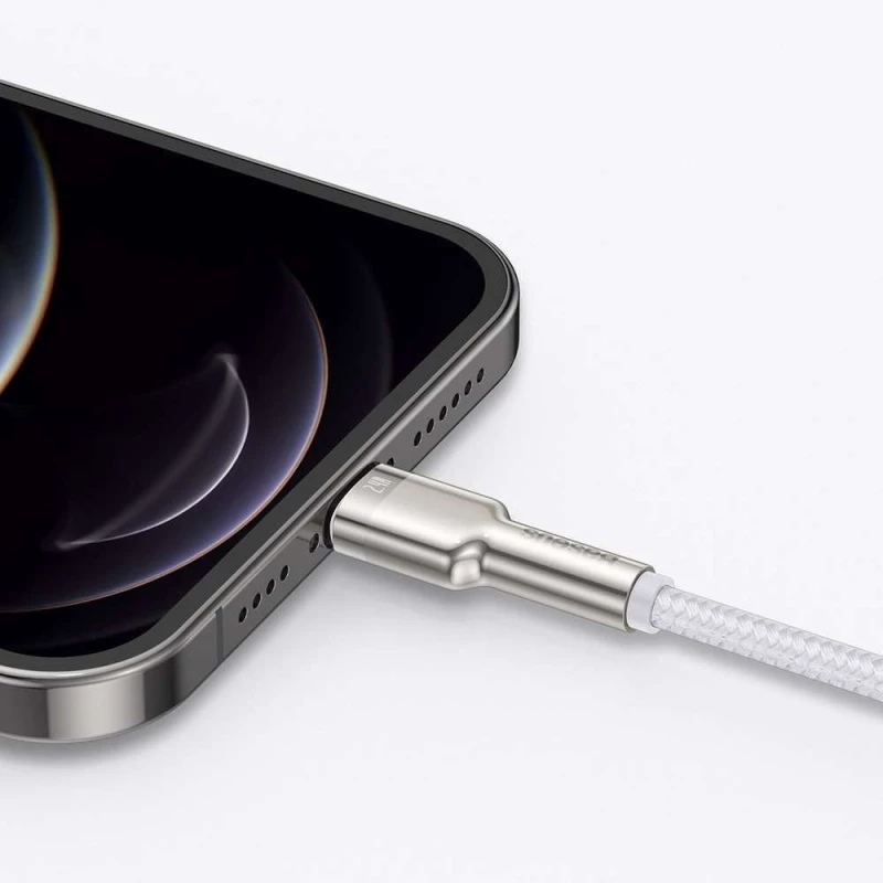 BASEUS CAFULE Καλώδιο Φόρτισης Συγχρονισμού USB σε LIGHTNING 2.0M - ΛΕΥΚΟ - CALJK-B02