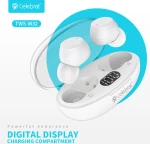 CELEBRAT earphones με θήκη φόρτισης TWS-W32  True Wireless  μπλε
