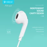 CELEBRAT earphones με μικρόφωνο G20  3.5mm  1.2m  μαύρα