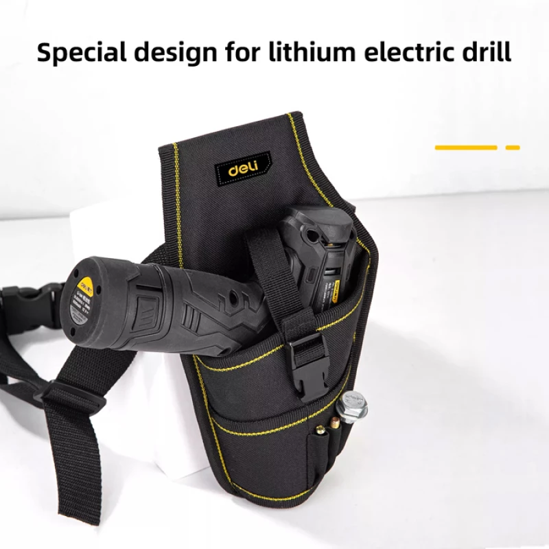 DELI εργαλειοθήκη μέσης DL430004 για δράπανο  26x15cm  μαύρη