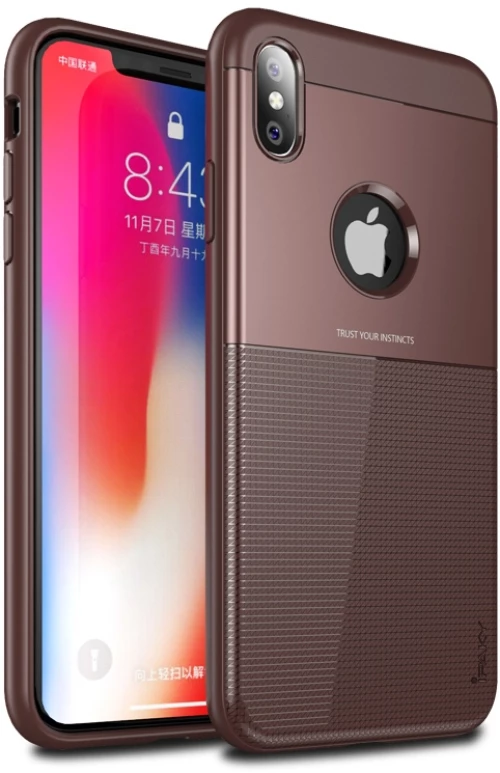 iPaky Shield case cover iPhone X/XS - Brown