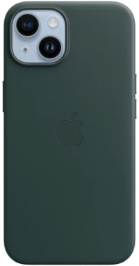 Apple Leather Case iPhone 14 with MagSafe Forest Green