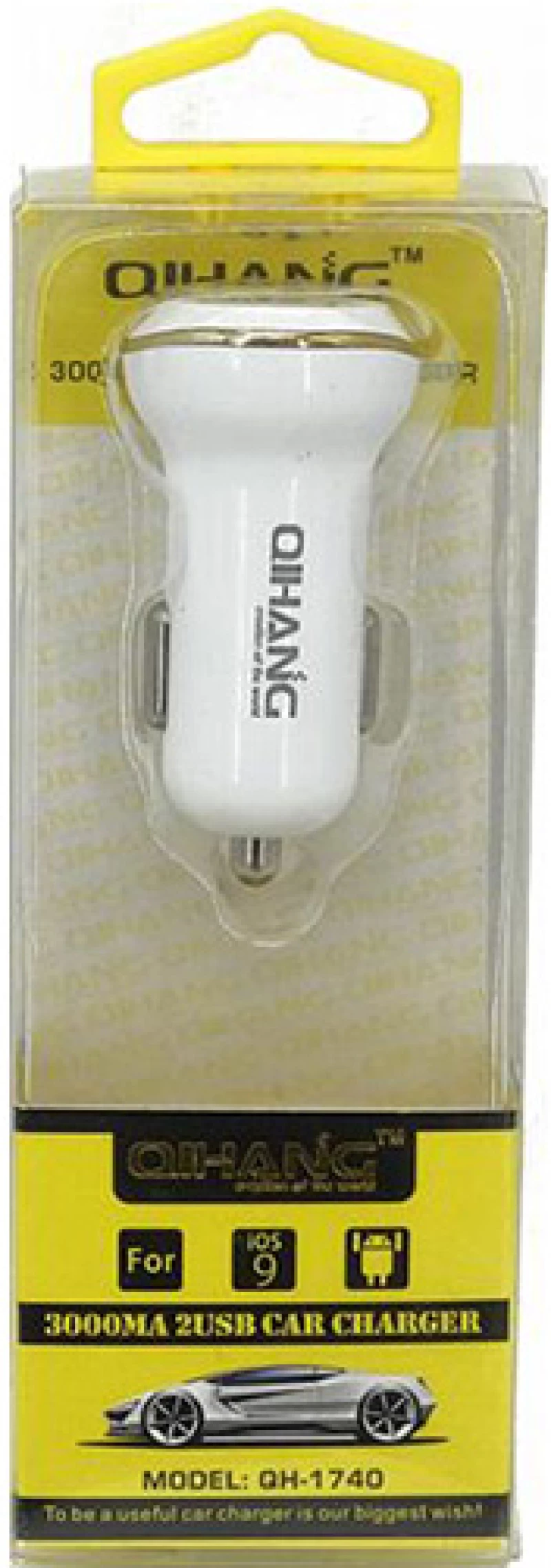 Φορτιστής Αυτοκινήτου με 2 USB 3000 mAh For Ios and Android 3A Qihang QH-1740