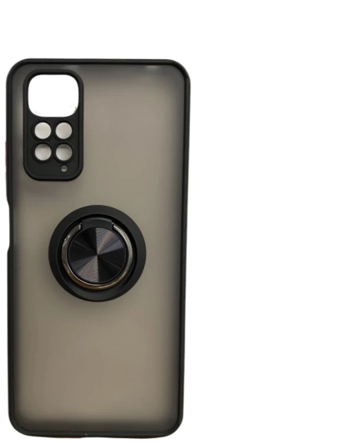Xiaomi Redmi Note 11 4G - Shockproof Protective Case with 360 Ring Stand clear-black (oem)