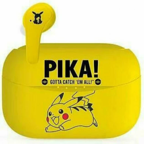 OTL Pokémon Pikachu In-ear Bluetooth Handsfree Ακουστικά με Θήκη Φόρτισης Κίτρινα (5055371624008)