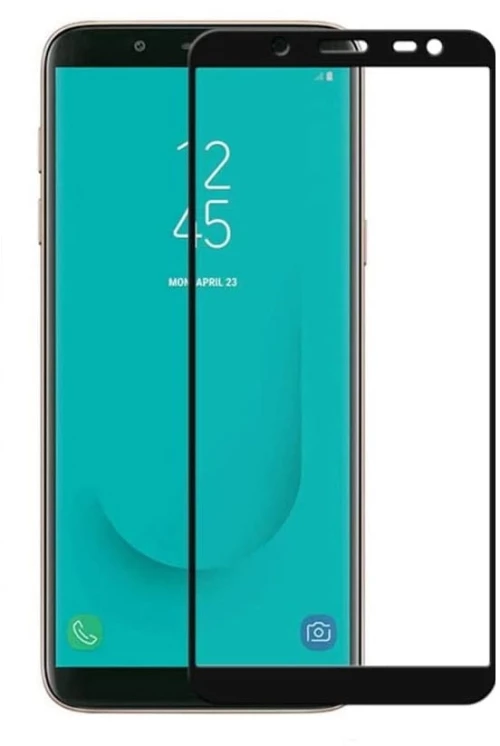 Samsung Galaxy J6 2018-Προστατευτικό Τζαμάκι Οθόνης Full Face Tempered Glass Black 9H 20D (Με πλήρη εφαρμογή σε όλα τα σημεία και όχι μόνο στις άκρες.)oem