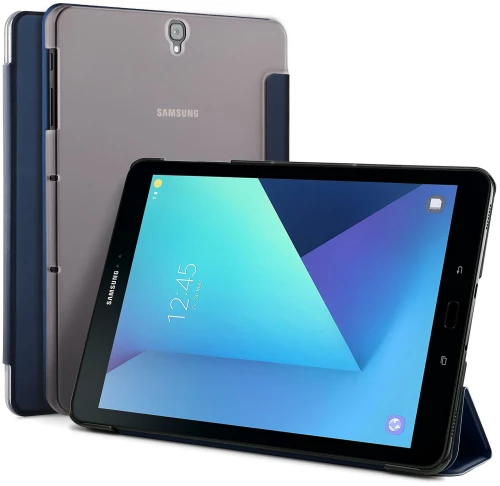 Samsung Galaxy Tab S3 9.7 SM-T820 / T825 2017 - Δερμάτινη Θήκη Slim Thin Leather Case Book cover με πίσω κάλυμμα σιλικόνης – Σκούρο Μπλε(OEM)