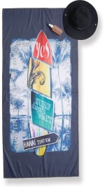 ΠΑΙΔΙΚΗ ΠΕΤΣΕΤΑ ΘΑΛΑΣΣΗΣ 75x150 (SURF DON'T WAIT BLUE) - NEF NEF SURF DON'T WAIT BLUE / 100% ΜΙΚΡΟΪΝΕΣ