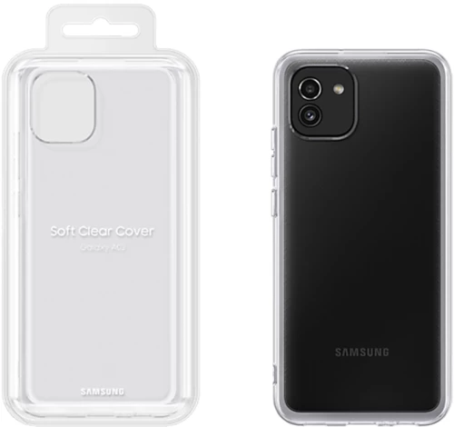 ΘΗΚΗ SAMSUNG A03 A035 6.5" SOFT CLEAR COVER EF-QA036TTEGEU TRANSPARENT PACKING OR Σιλικόνη Διάφανο