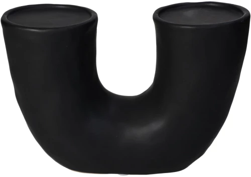 Κηροπήγιο Μαύρο Κεραμικό 23x9x15.5cm