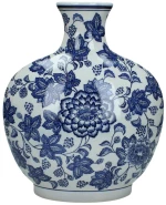 Βάζο Μπλε Πορσελάνη 26x12x32cm