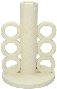 Κηροπήγιο Λευκό Polyresin 11x11x16cm