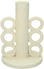 Κηροπήγιο Λευκό Polyresin 11x11x16cm