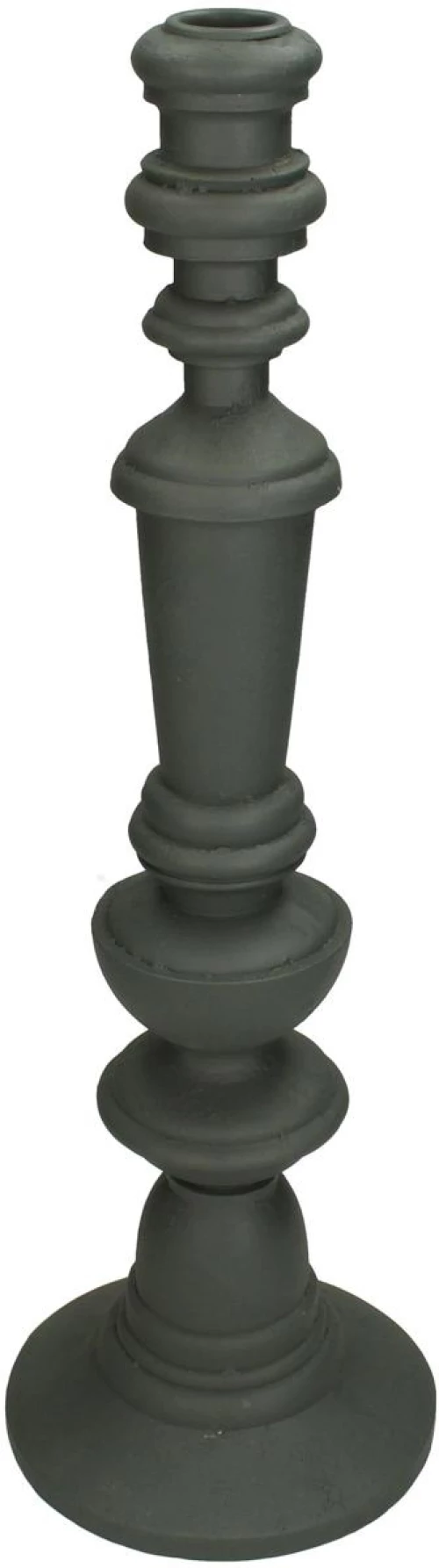 Κηροπήγιο Γκρι Polyresin 13.5x13.5x41cm