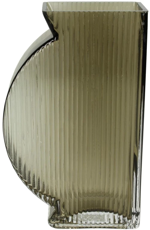 Βάζο Καφέ Γυαλί 12x6x20cm