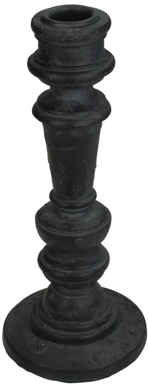 Κηροπήγιο Μαύρο Polyresin 8.5x8.5x20cm
