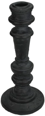 Κηροπήγιο Μαύρο Polyresin 8.5x8.5x20cm