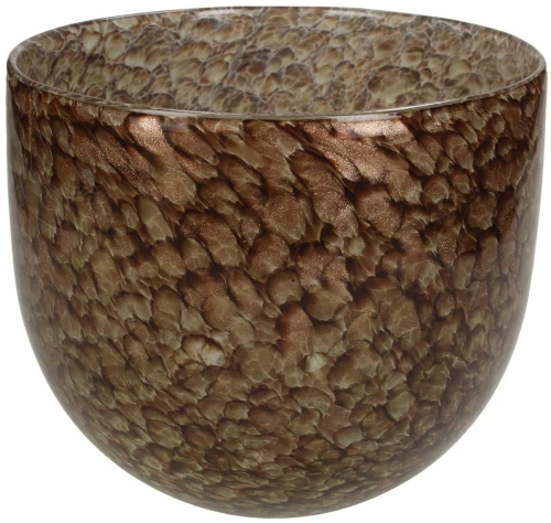 Βάζο Καφέ Γυαλί 18x18x17.5cm