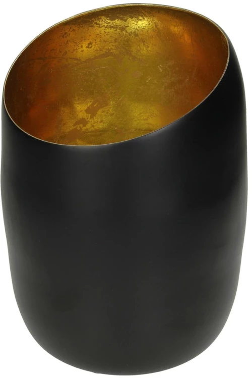 Κηροπήγιο Μαύρο Αλουμίνιο 13.5x13.5x20cm
