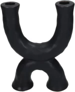 Κηροπήγιο Μαύρο Κεραμικό 16.5x5.5x21.5cm