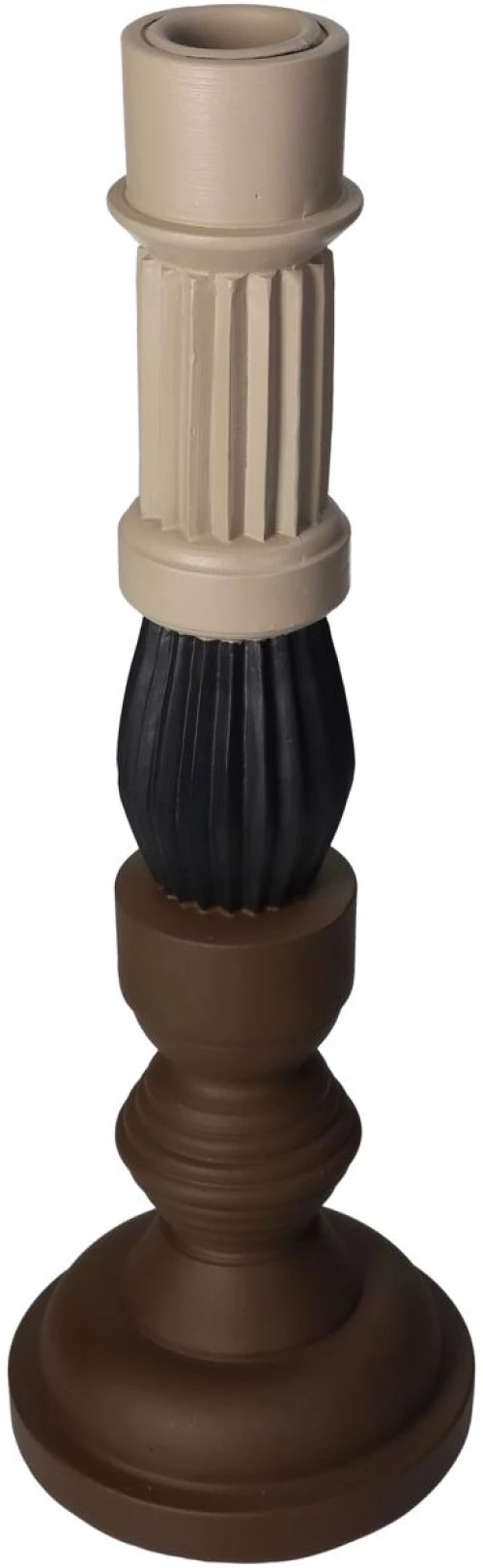Κηροπήγιο Πολύχρωμο Polyresin 10x10x30cm