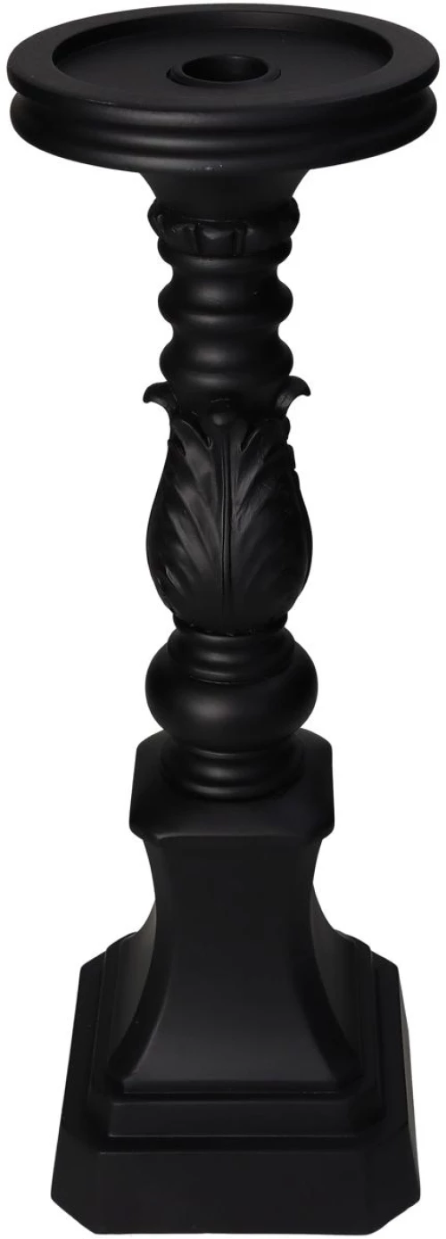 Κηροπήγιο Μαύρο Polyresin 11.7x11.7x35.9cm