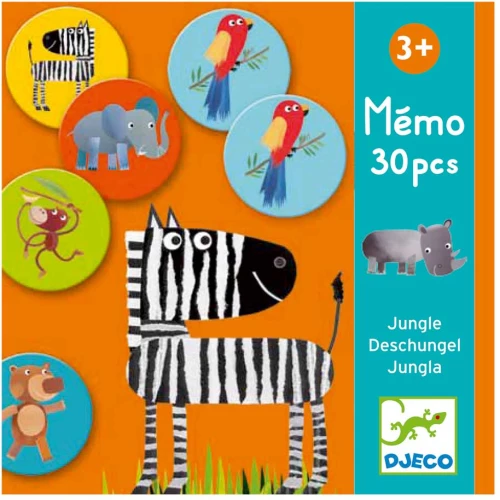 Djeco Μέμο 'Ζωάκια ζούγκλας' 30 τεμ. (001848)