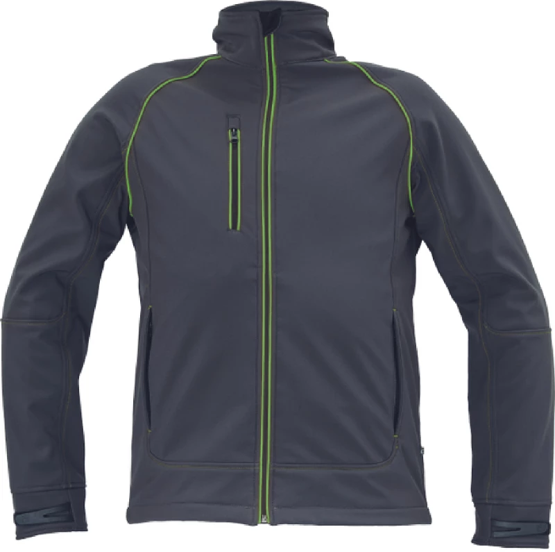 ΜΠΟΥΦΑΝ SOFTSHELL ΕΡΓΑΣΙΑΣ ΑΔΙΑΒΡΟΧΟ GREENDALE ΑΝΘΡΑΚΙ/ΛΑΙΜ 94%poly-6%elast, 320 g/m² 3XL
