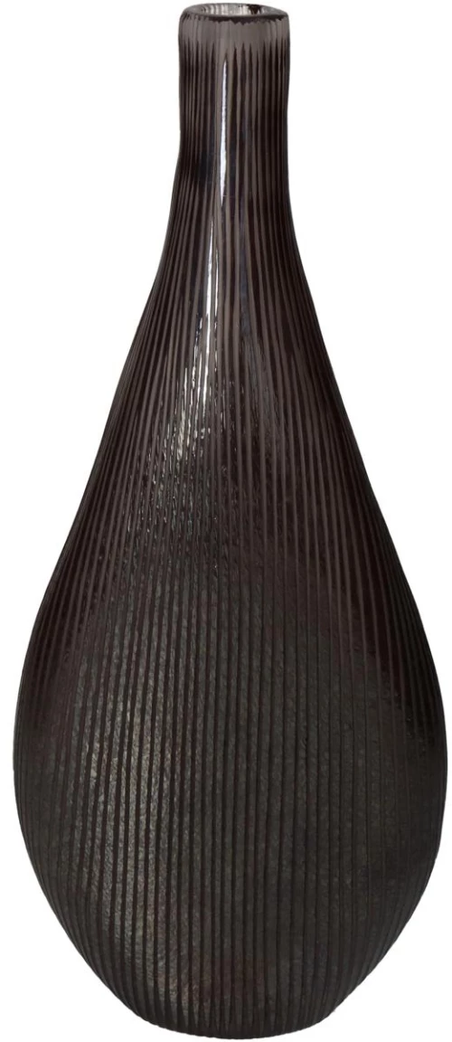 Βάζο Μαύρο Γυαλί 16.5x7x40cm