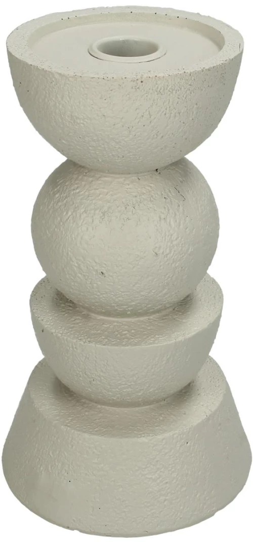 Κηροπήγιο Στολίδι Ιβουάρ Polyresin 11x11x19cm