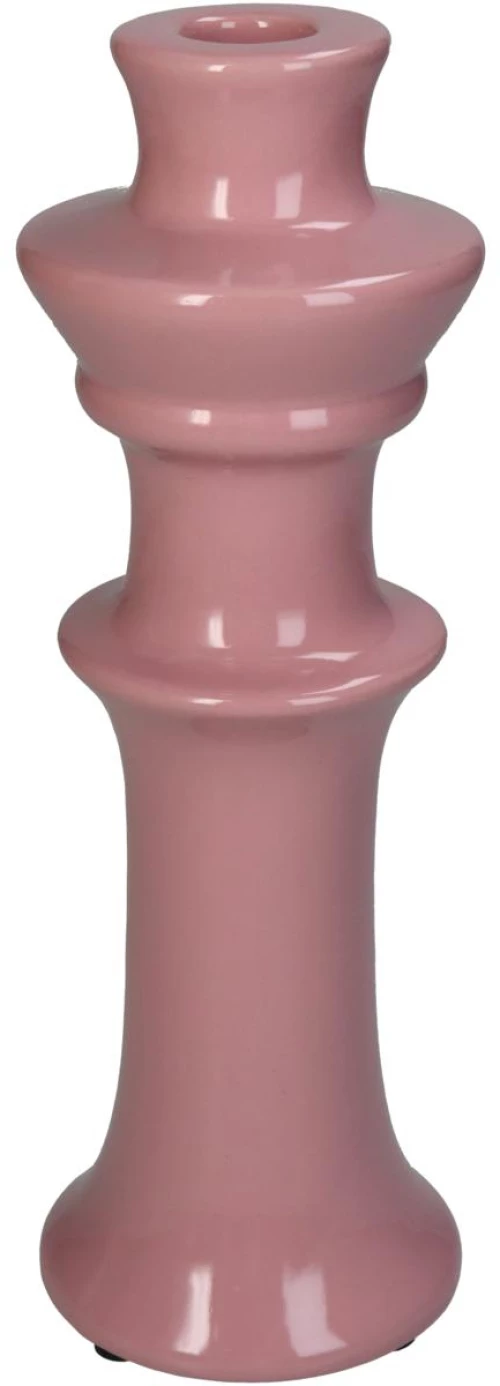 Κηροπήγιο Ροζ Κεραμικό 8x8x24cm