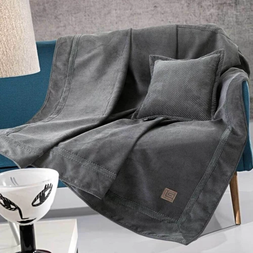 Guy Laroche Ριχτάρι Διθέσιου Καναπέ Rubicon 170x250cm Anthracite