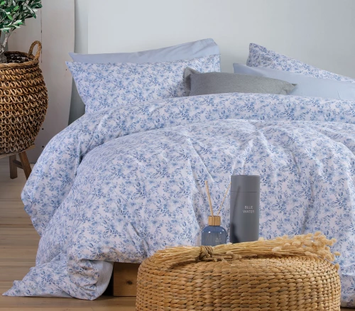 NEF-NEF ΣΕΝΤΟΝΙ ΒΑΜΒ. DARLING  ΣΕΤ ΔΙΠΛΟ 2X(200Χ270)-2Χ(52Χ72) BLUE 100% ΒΑΜΒΑΚΙ