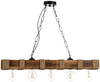 InLight Κρεμαστό φωτιστικό από ξύλο και σχοινί 5XE27 D:90cm 5318-5