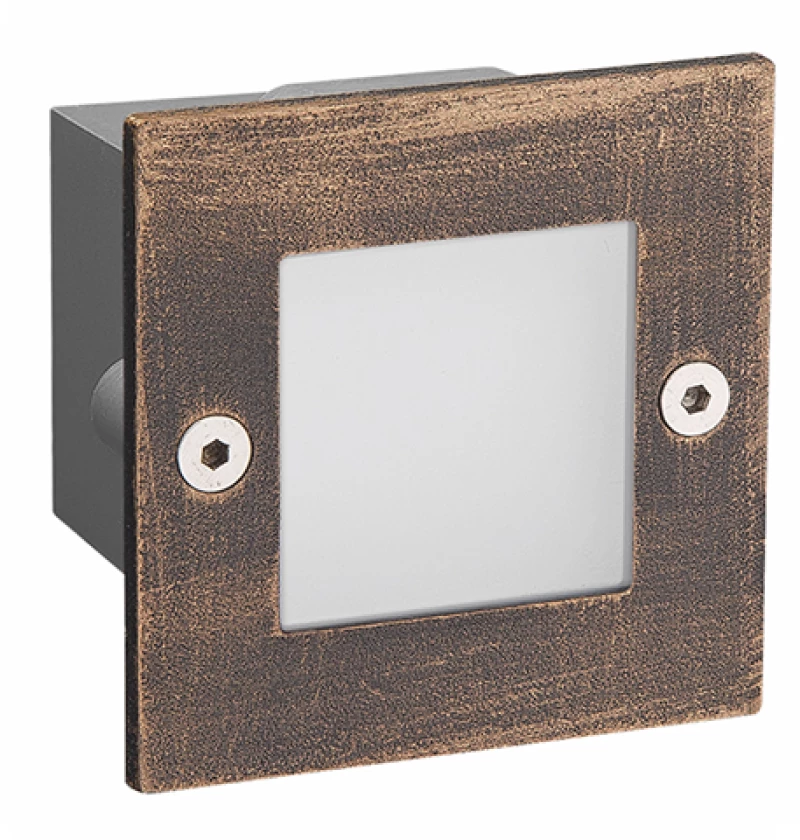 LED STEP LUMINAIRE 70X70 R 2W 3000K 90Lm 230V IP54 RA80 ACA PAS230RS