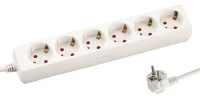 ΠΟΛΥΠΡΙΖΟ 6 ΘΕΣΕΩΝ ΜΕ ΚΑΛΩΔΙΟ 3X1,5mm 3m ΜΕ ΠΡΟΣΤΑΣΙΑ ΕΠΑΦΩΝ 147-62223