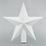 ΚΟΡΥΦΗ ΔΕΝΤΡΟΥ ΑΣΤΕΡΙ ΠΛΑΣΤΙΚΟ, ΛΕΥΚΟ ΜΕ GLITTER, 20,5cm 600-42574