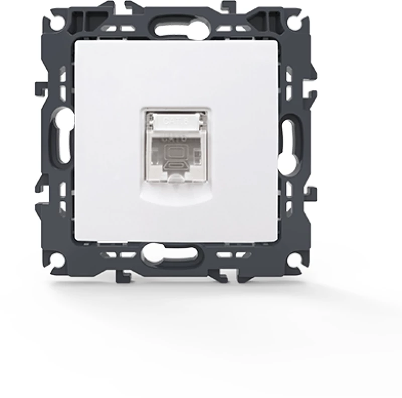 PRIME ΠΡΙΖΑ ΔΙΚΤΥΟΥ 1xRJ45 CAT6 UTP IP20 ΛΕΥΚΗ ACA 1000113201