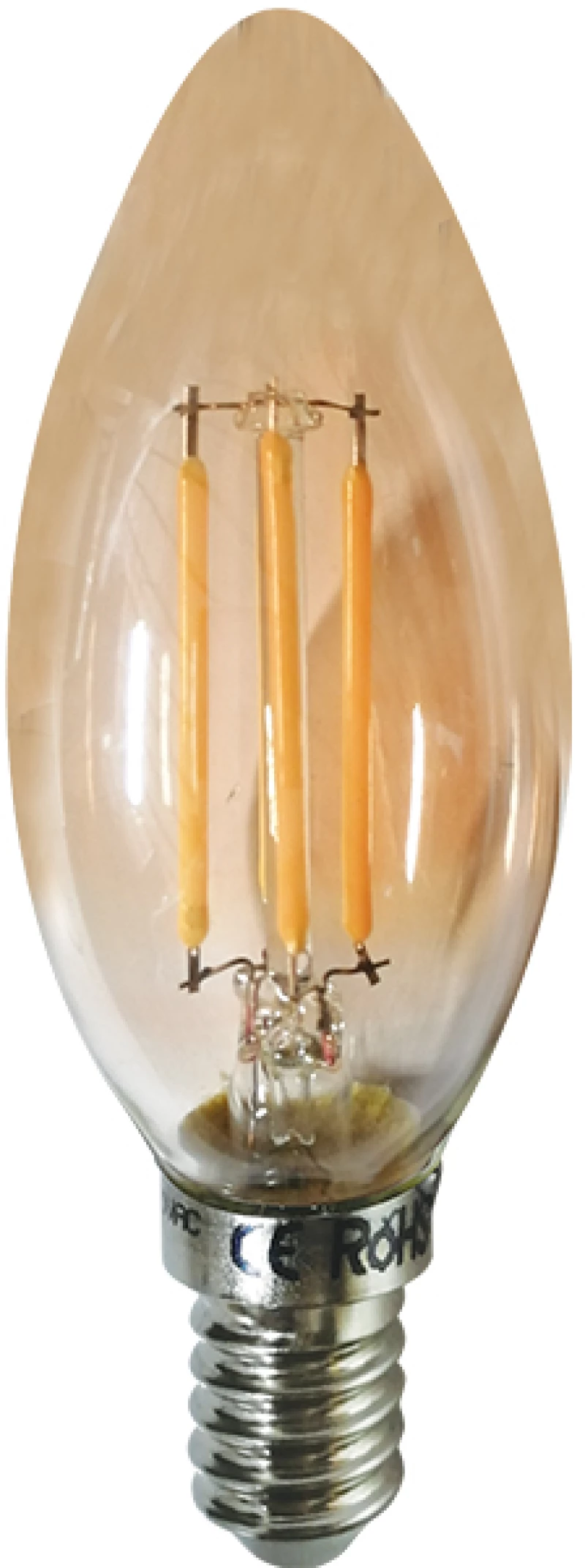 LED CANDLE AMBER STEP DIM E14 230V 5W 2700K 300° 400LM RA80 ACA DECO5WWAMSD